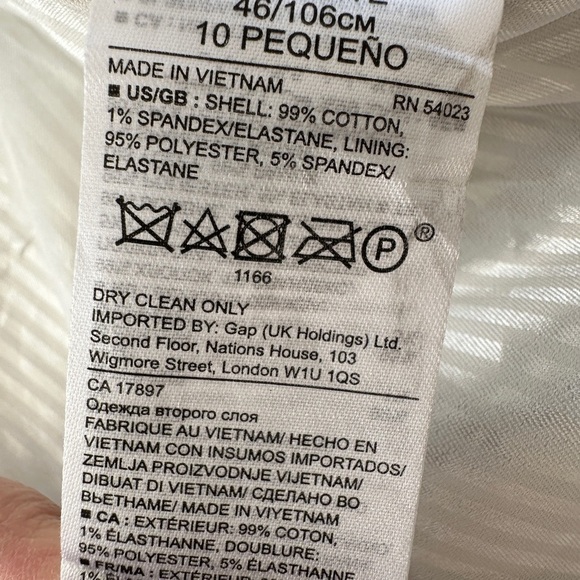 Banana Republic blazer, double breasted, in a stretch cotton blend, gingham - Picture 12 of 12